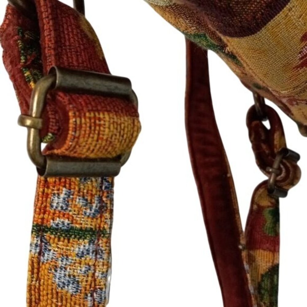 Paul Brent Backpack Bag Floral Tapestry Double Straps Top Handle - Picture 10 of 12
